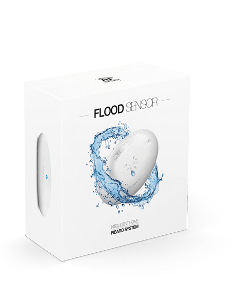 Smart Home München: Verpackung FIBARO Flood Sensor zWave